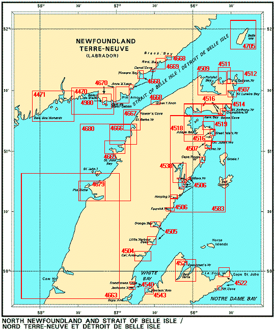 Marine Charts: Newfoundland/Belle Isle