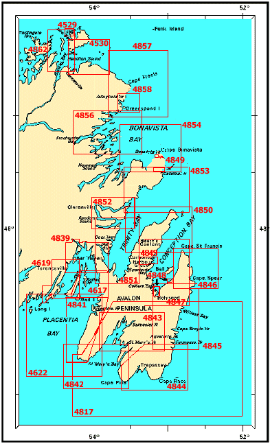 Map Of Trinity Bay Nl Nautical Charts For Bonavista Bay, Trinity Bay, Avalon Peninsula And  Placentia Bay