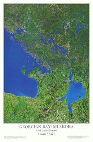 Georgian Bay Satellite Poster Worldsat
