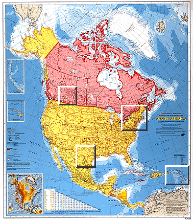 North America Wall Map