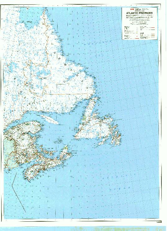 Map of Atlantic Canada