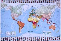 World Laminated World Map (Michelin)