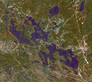 Muskoka Lakes Satellite Poster