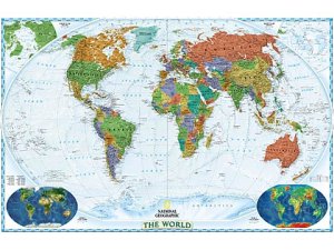 National Geographic World Decorator Wall Map