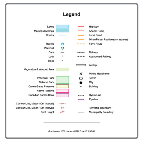 OBM Topo Maps Legend