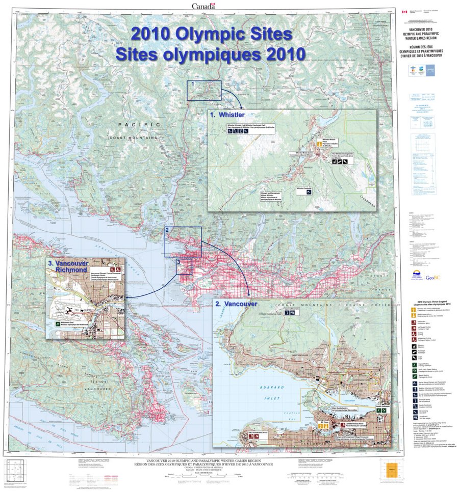 Vancouver 2010 Olympic Sites Map