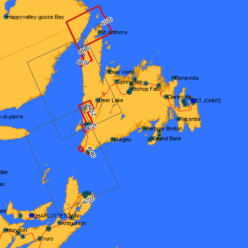 Charts of Newfoundland - West Coast on CD-ROM