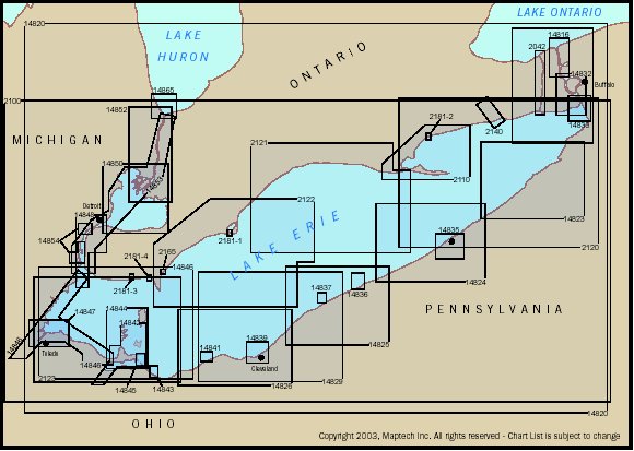 Lake Erie Nautical Charts on CD-ROM