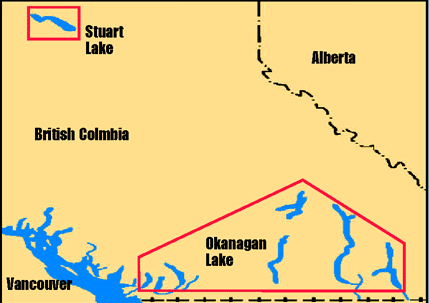 Nautical Charts on CD-ROM of Lakes and Rivers of British Columbia