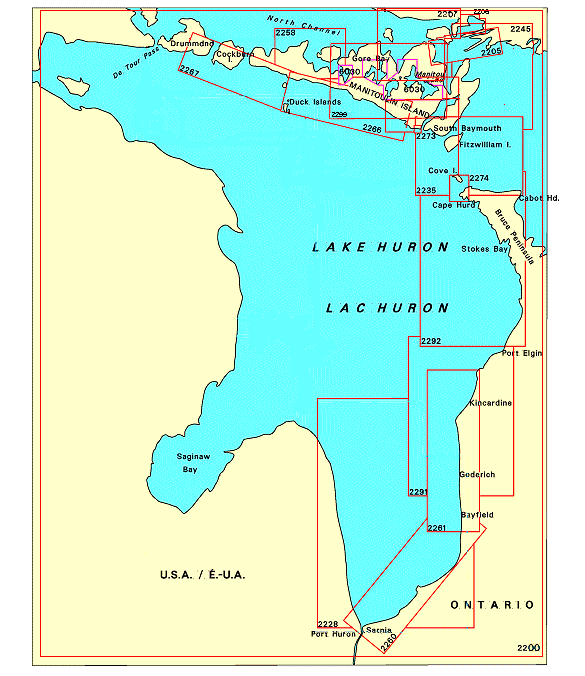 Lake Huron Charts on CD-ROM