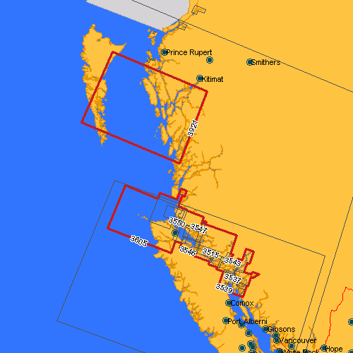 Charts for Desolation Sound to Port Hardy on CD-ROM