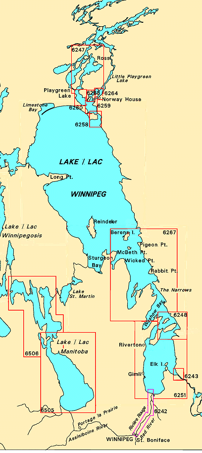 Nautical Charts of Lake Winnipeg, Lake Manitoba and Playgreen Lake on CD-ROM