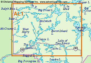 Coverage area of Algonquin 1 map