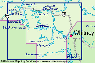 Coverage area of Algonquin 3 map