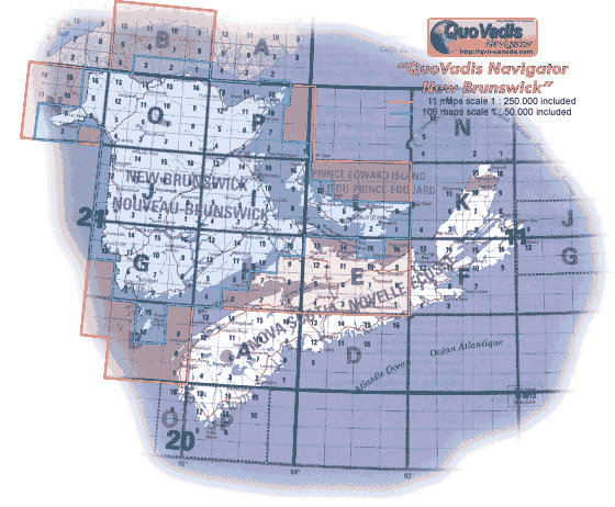 Quo Vadis New Brunswick Topographic Maps on CD-ROM