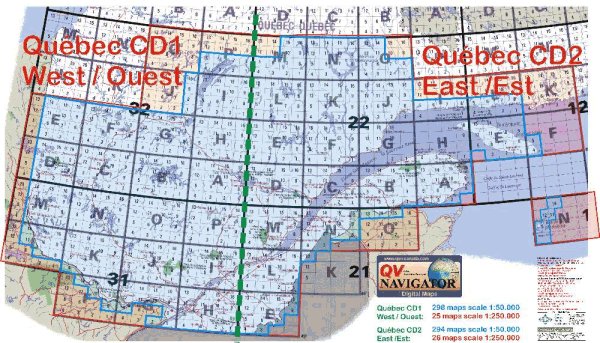 Quo Vadis Quebec Topographic Maps on CD-ROM