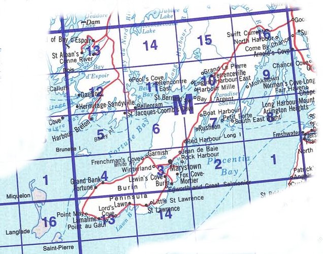 Topographic Map Index 001M