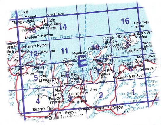 Topographic Map Index 002E