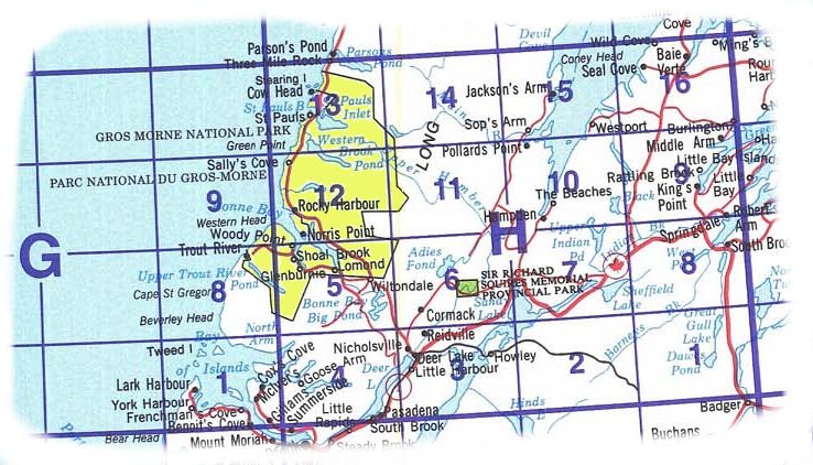 Topographic Map Index 012H