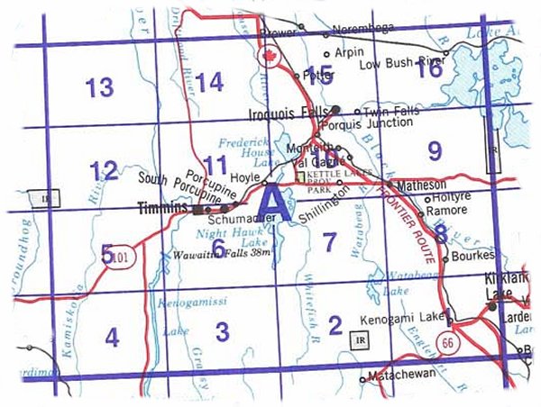 042A Topographic Maps Timmins Area