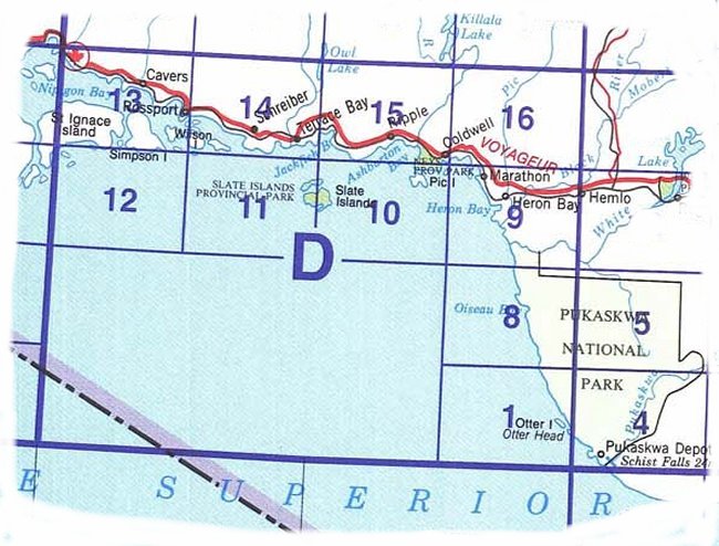 42D Topographic Maps Schreiber Area