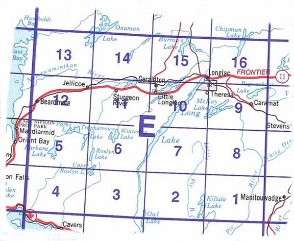 042E Topographic Maps Longlac Area