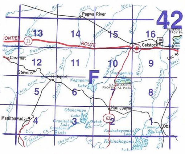 042F Topographic Maps Hornepayne Area