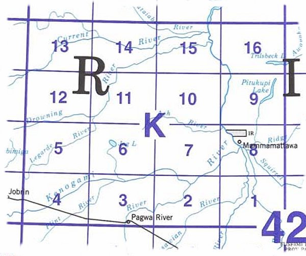 042K Topographic Maps Kenogami River Area