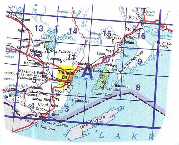 52A Topographic Maps Thunder Bay Area