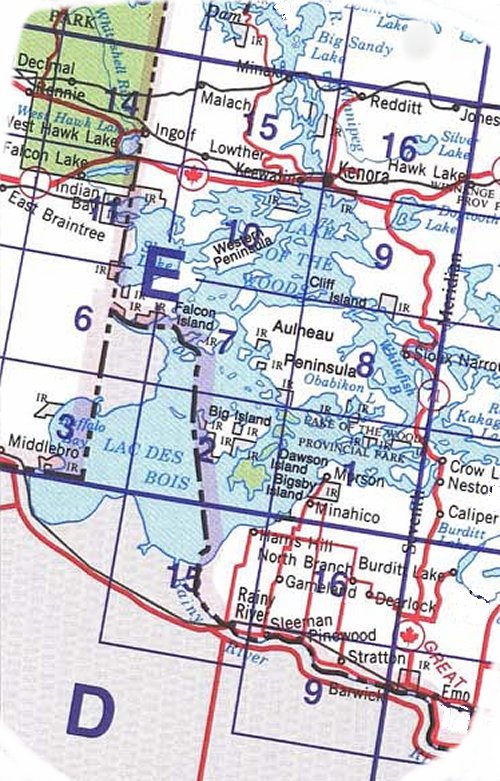 52E & 52D Lake of the Woods Topographic Maps