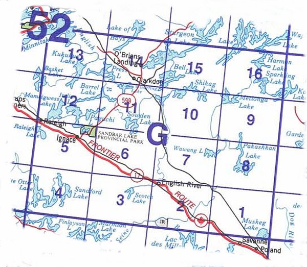 052G Topographic Maps Ignace Area