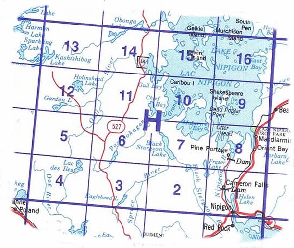 052H Topographic Maps Nipigon Area