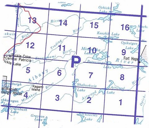 052P Topographic Maps Miminiska Lake Area