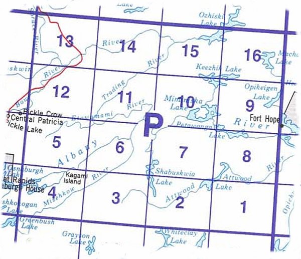 052P Topographic Maps Miminiska Lake Area