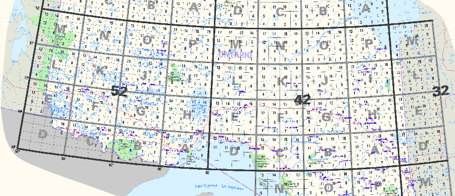 Northern Ontario Topographic Map Index