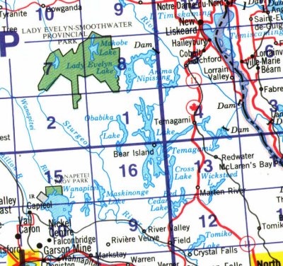 Temagami Area topographic maps