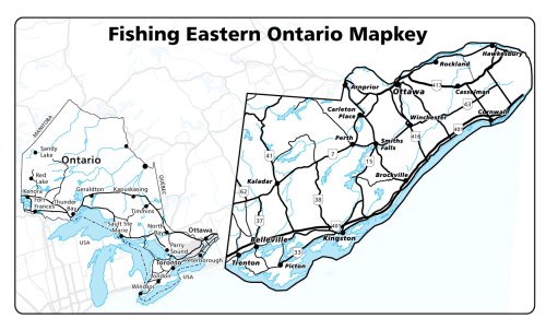 Eastern Ontario Fishing Mapkey
