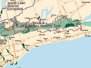 Hills of the Oak Ridges Moraine East - coverage area